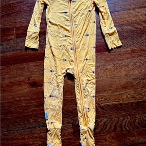 Yellow bee bamboo convertible onesie